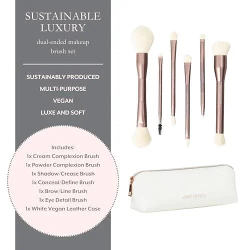 Sustainable Luxury Dual-Ended Makeup Brush Set 8